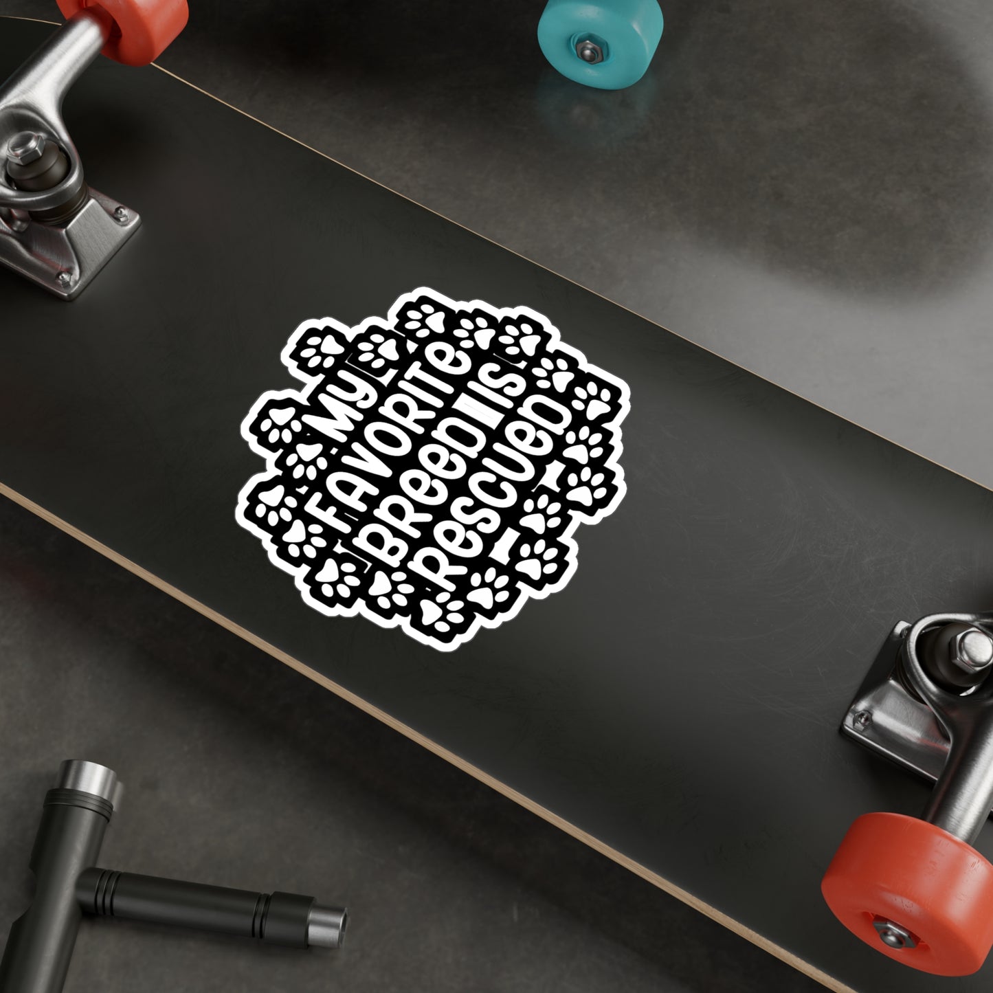 My Favorite Breed is Rescued - Animal-rescue Sticker for Wall, Laptop, Window, Truck, Car Animal-rescue Gift Vinyl Foster Decal Sticker