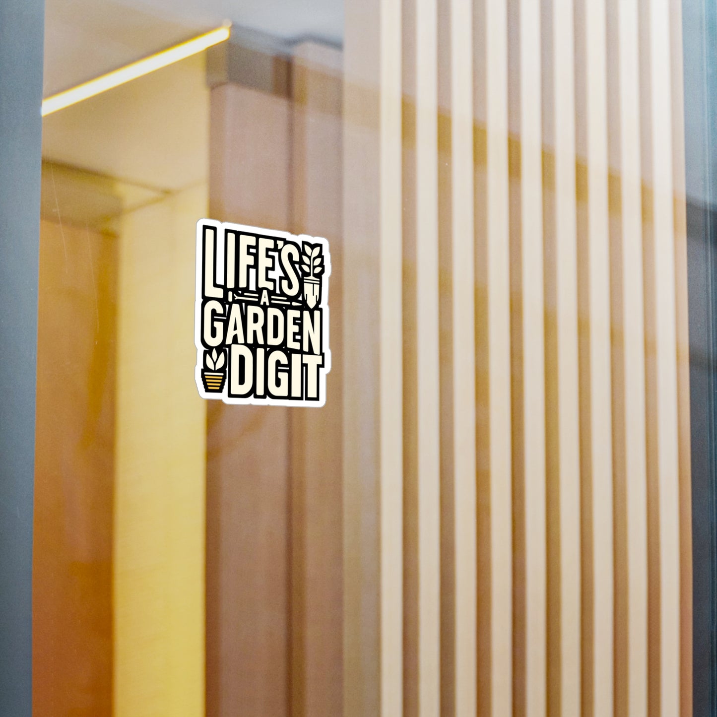 Life's a garden, dig it - Gardening Sticker for Laptop Sticker. Water Bottle Sticker, Vinyl Greenhouse Decal - Gardening Gift