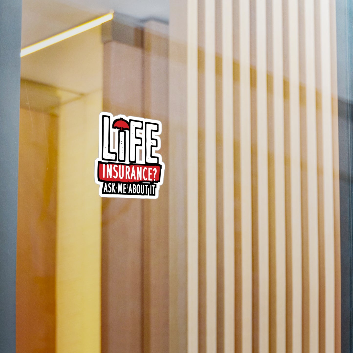 Life Insurance Ask Me About It - Insurance-agent Sticker for Laptop Sticker. Water Bottle Sticker, Vinyl Policy Decal - Insurance-agent Gift