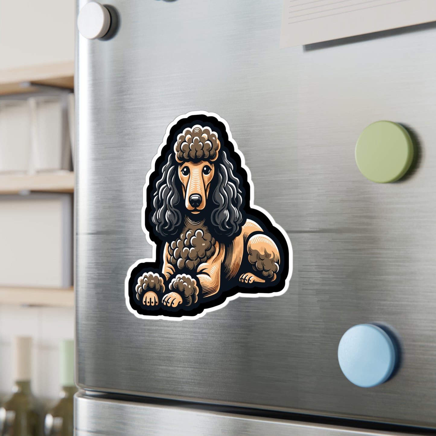 Poodle - Poodle Sticker for Car Window Laptop Sticker. Water Bottle Sticker, Vinyl Curly Decal, Elegant Sticker - Poodle Gift
