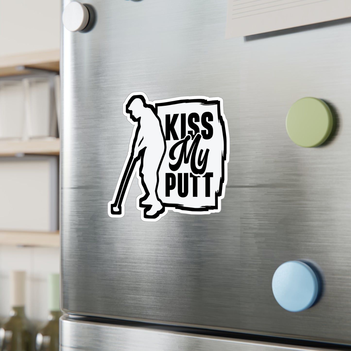 Kiss My Putt - Golf Sticker for Car Window Laptop Sticker. Water Bottle Sticker, Vinyl Golfing Decal, Golfer Sticker - Golf Gift
