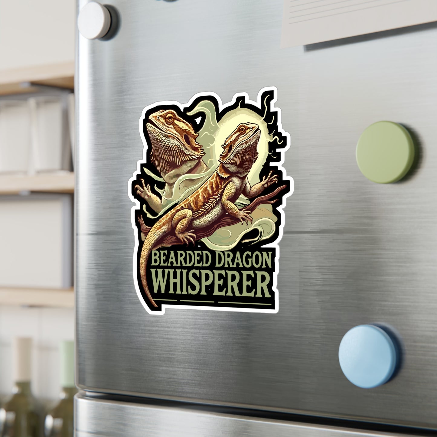 Bearded Dragon Whisperer - Bearded dragon Sticker for Laptop Sticker. Water Bottle Sticker, Vinyl Reptile Decal - Bearded dragon Gift