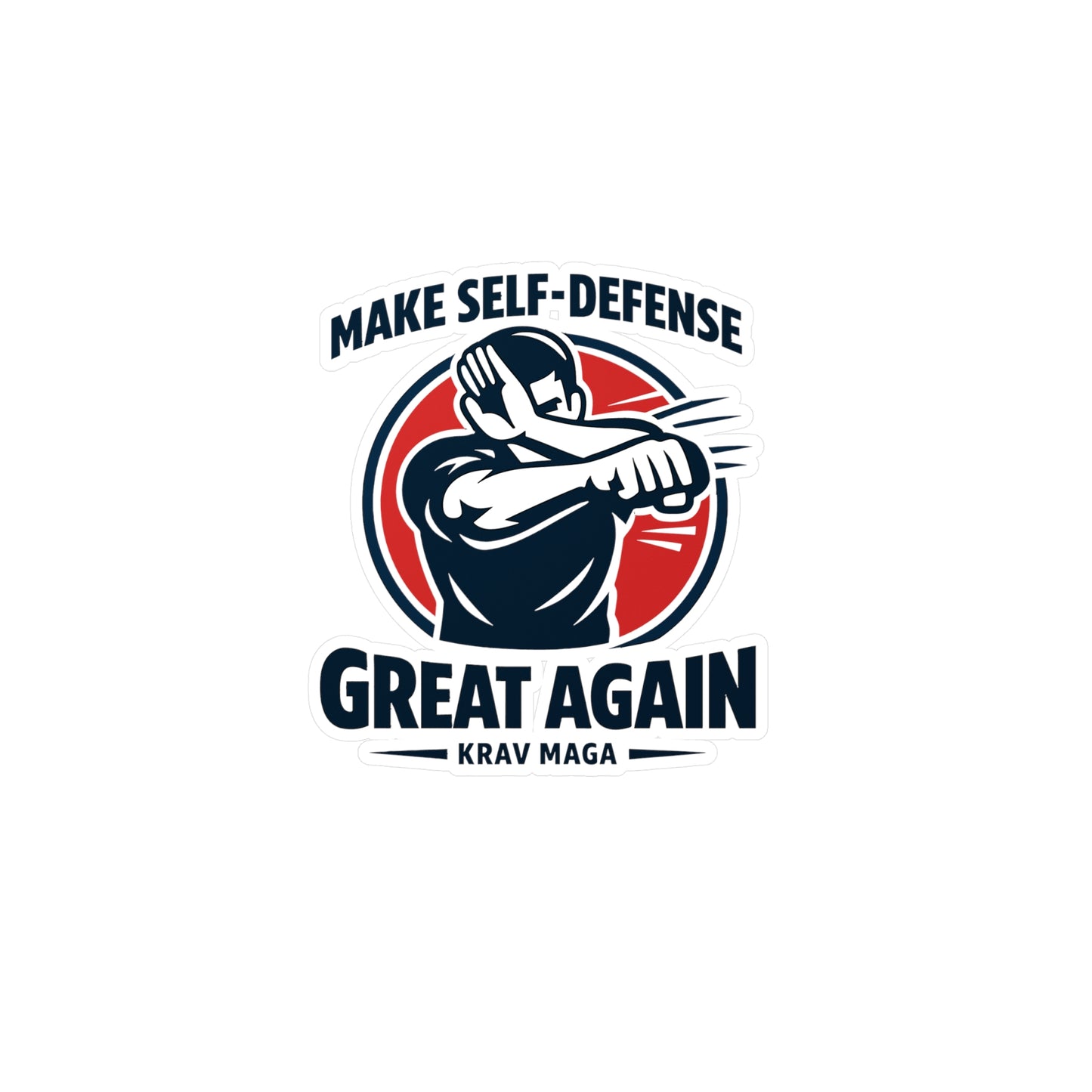 Krav Maga Sticker Make Self-Defense Great Again Funny Martial Arts Fitness Vinyl Waterproof sticker decals for Laptop Water Bottle