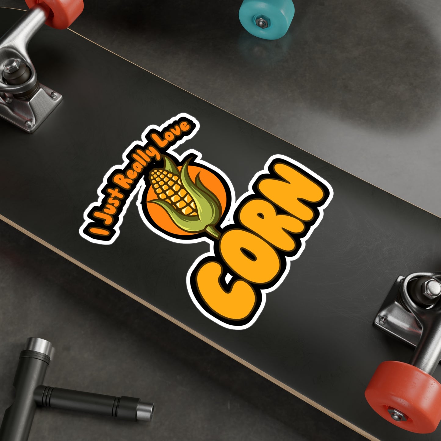 I Just Really Love Corn - Farmer Sticker for Wall, Laptop, Window, Truck, Car Farmer Gift Vinyl Farm Decal Sticker