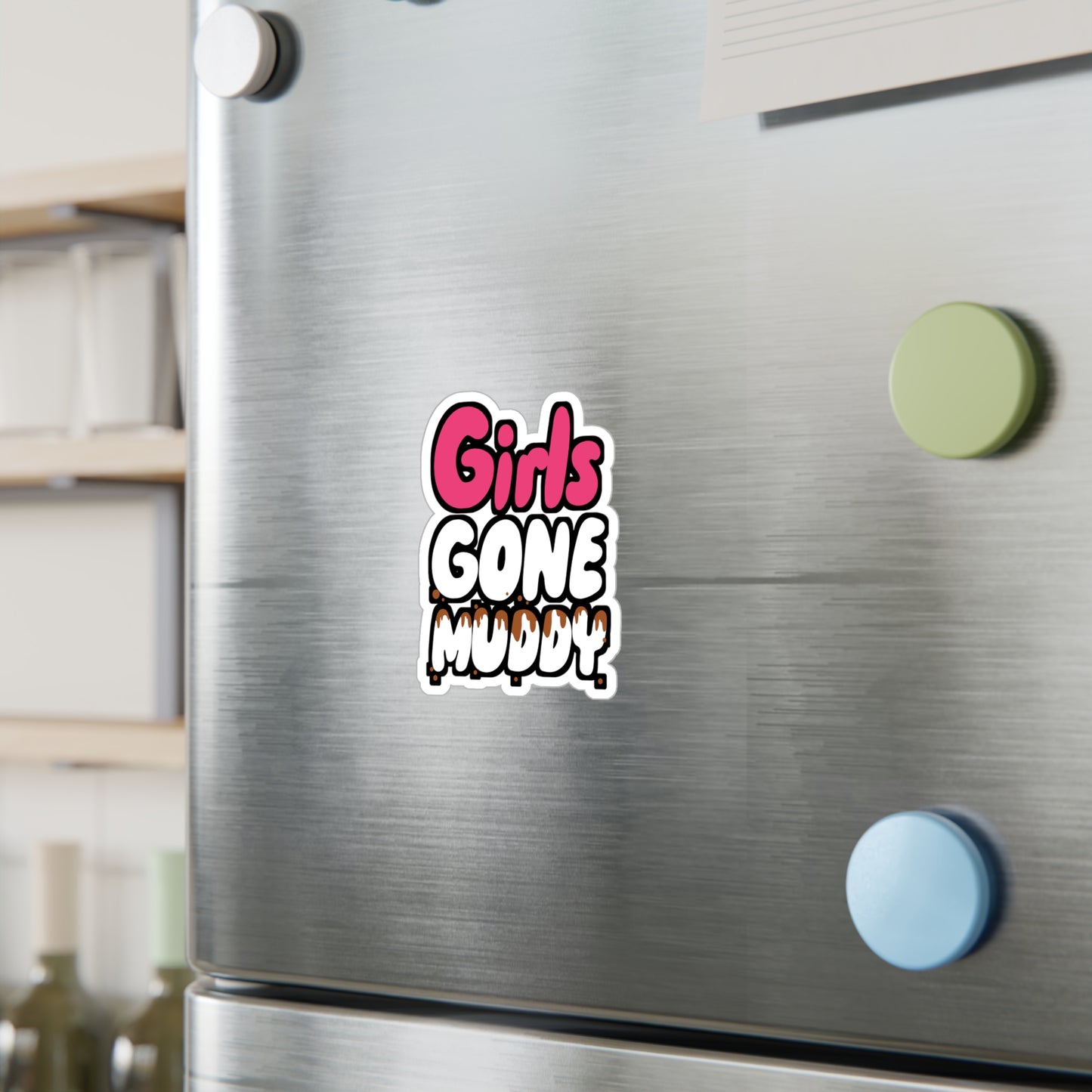 Girls Gone Muddy - Marathon Sticker for Wall, Laptop, Window, Truck, Car Marathon Gift Vinyl Running Decal Sticker