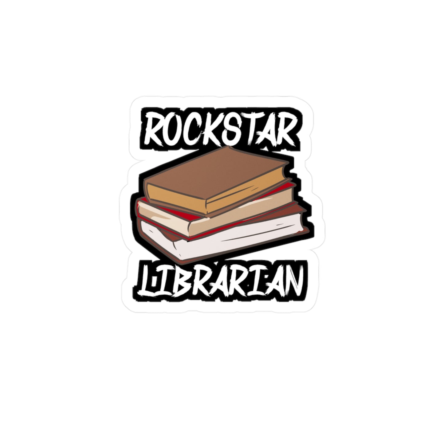 Rockstar Librarian - Librarian Sticker for Laptop Sticker. Water Bottle Sticker, Vinyl Books Decal - Librarian Gift