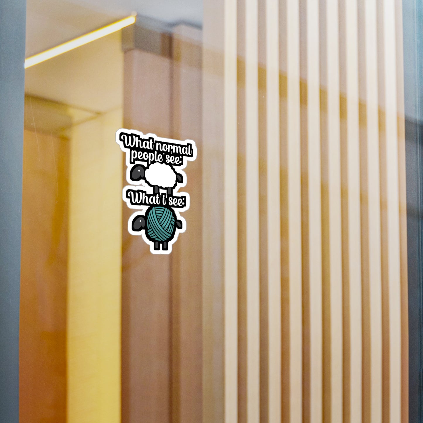 What normal People see what i see - Crocheting Sticker for Wall, Laptop, Window, Truck, Car Crocheting Gift Vinyl Crocheter Decal Sticker