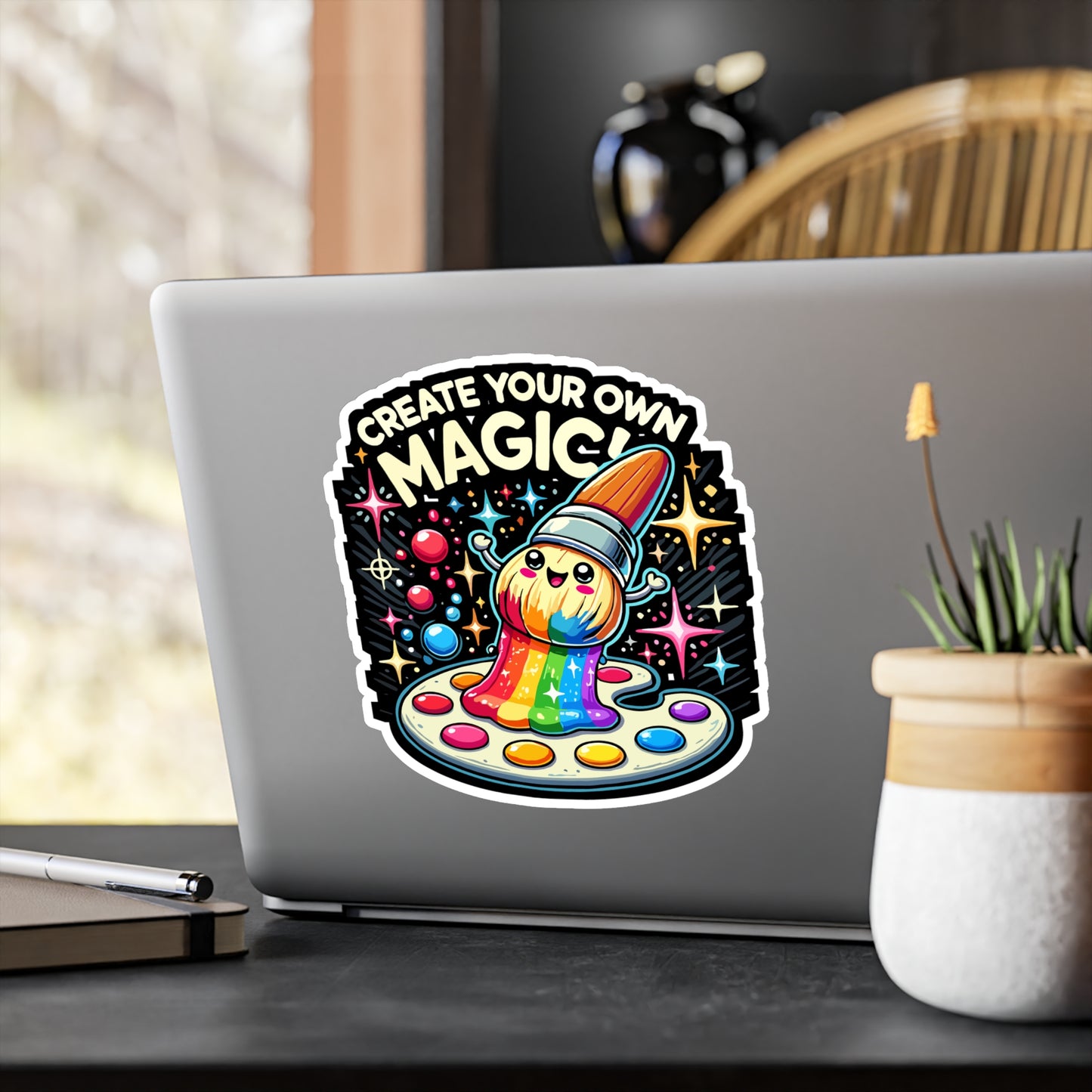 Create Your Own Magic - Art Sticker for Laptop Sticker. Water Bottle Sticker, Vinyl Artist Decal - Art Gift