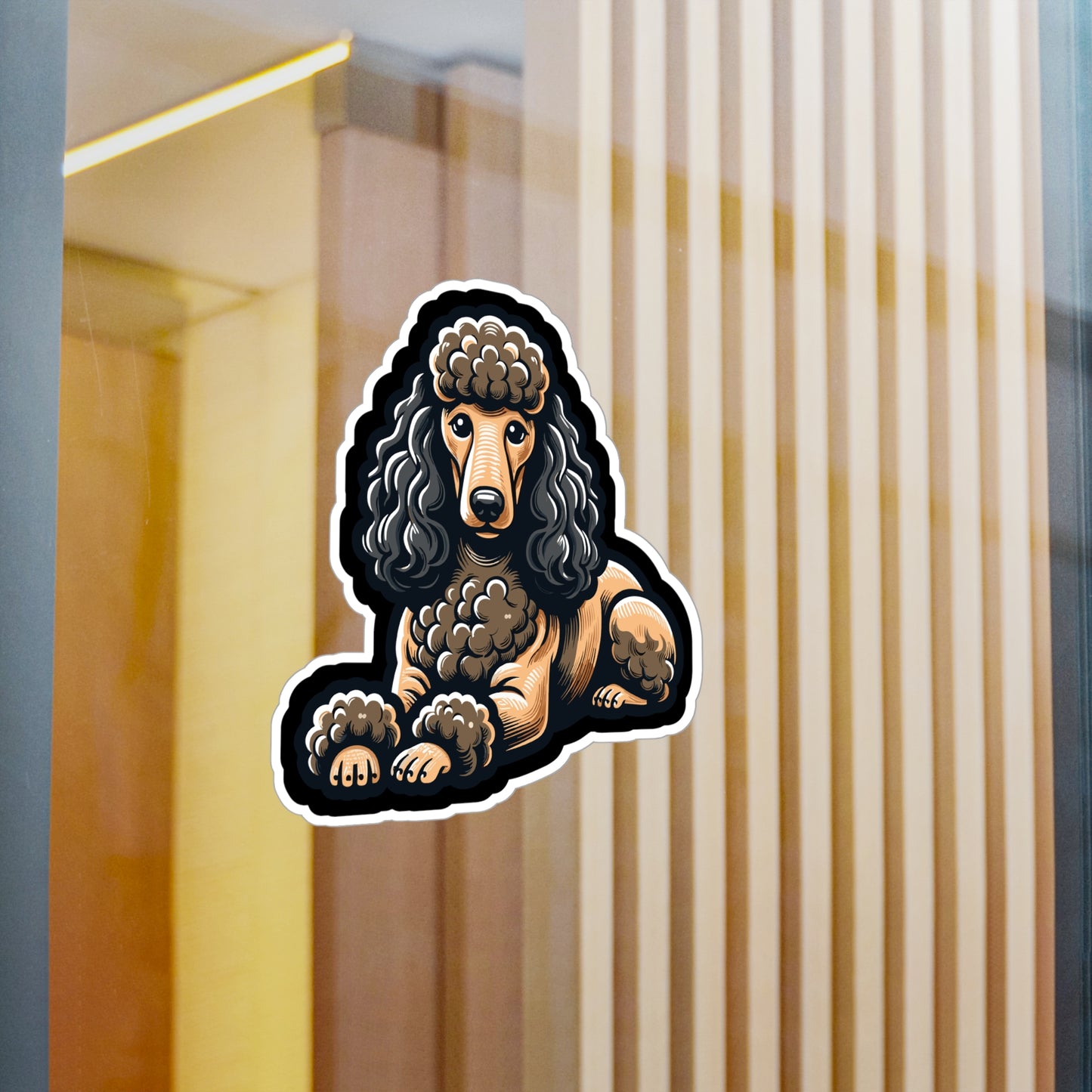 Poodle - Poodle Sticker for Car Window Laptop Sticker. Water Bottle Sticker, Vinyl Curly Decal, Elegant Sticker - Poodle Gift