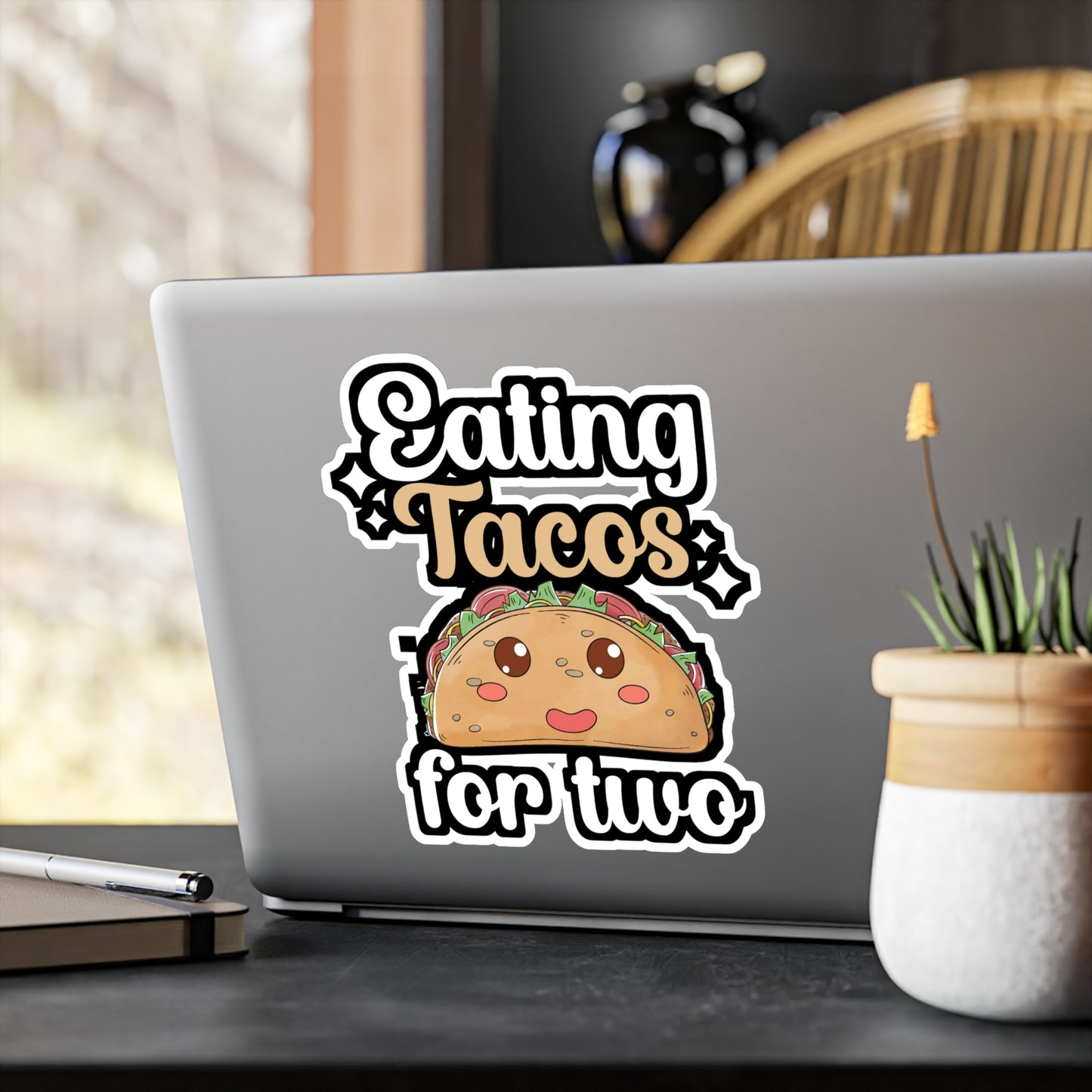 Eating tacos for two - Taco Sticker for Wall, Laptop, Window, Truck, Car Taco Gift Vinyl Tacos Decal Sticker