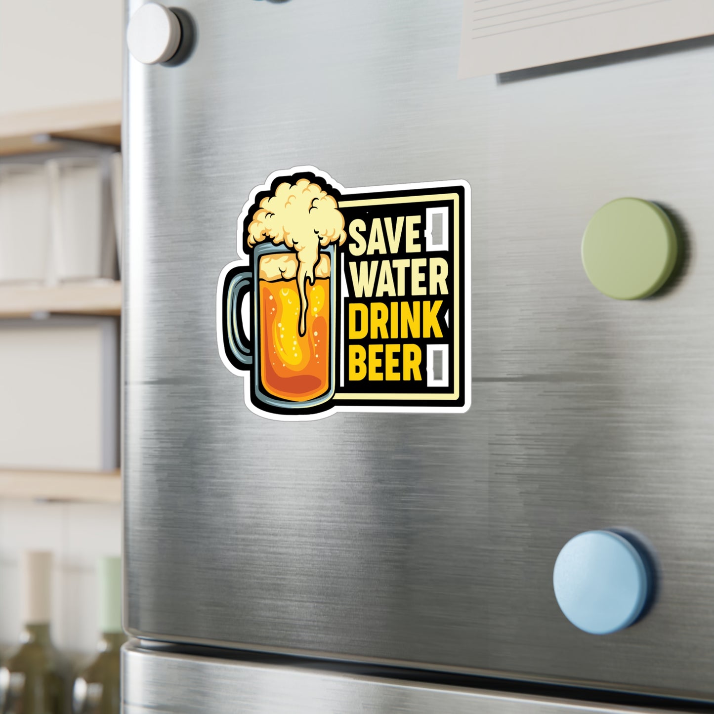 Save Water Drink Beer - Beer Sticker for Car Window Laptop Sticker. Water Bottle Sticker, Vinyl Alcohol Decal, Drinking Sticker - Beer Gift