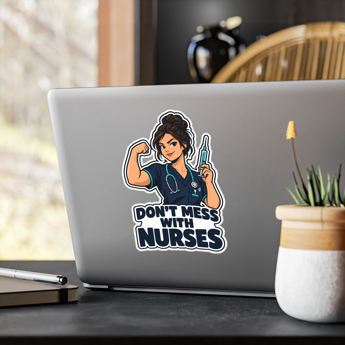 Nurse Sticker Don’t Mess With Nurses Vinyl Decals for Laptop, Water Bottle, Waterproof Gift for Nursing Student Graduation
