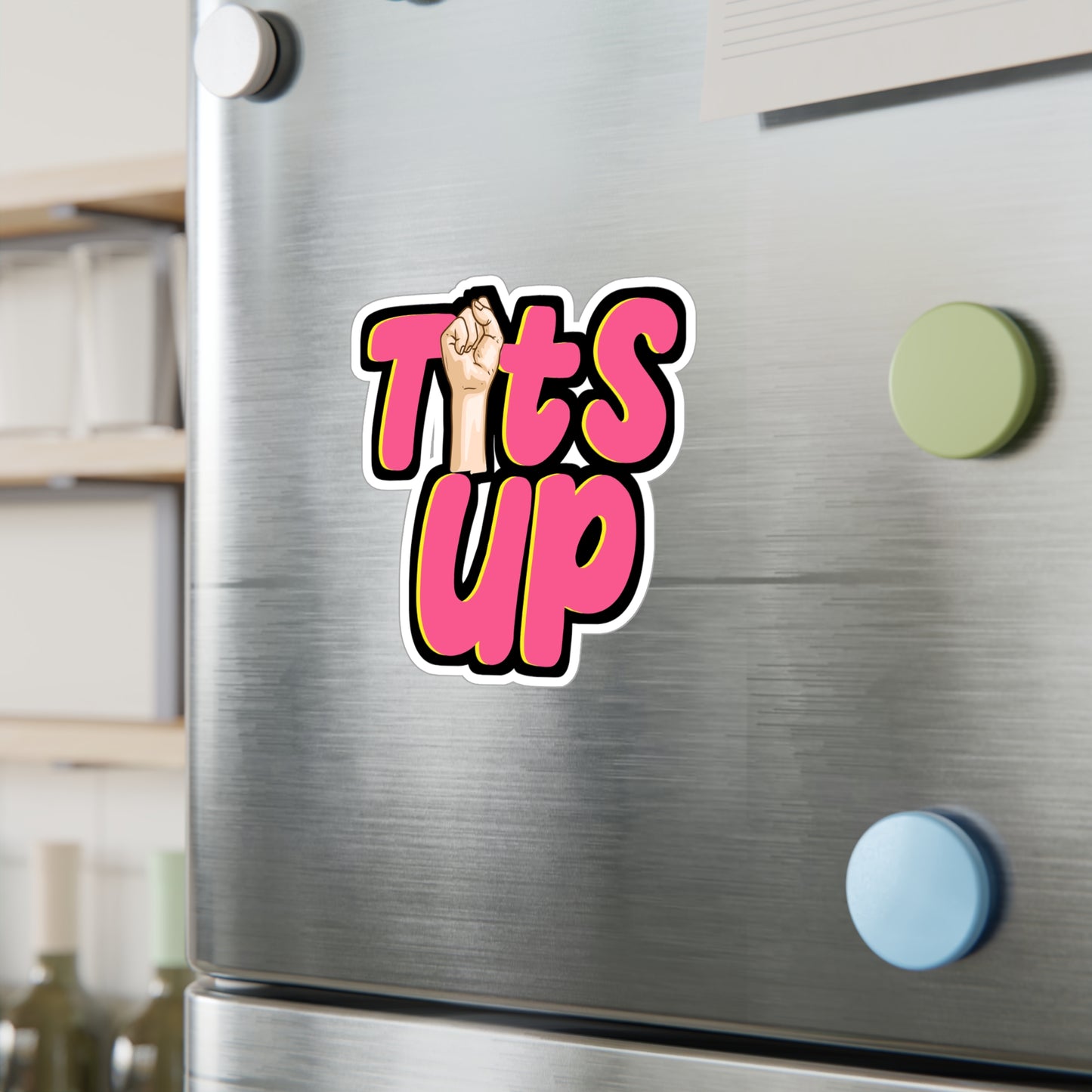 Tits Up Feminism - Patriarchy Sticker for Laptop Sticker. Water Bottle Sticker, Vinyl Feminist Decal - Patriarchy Gift