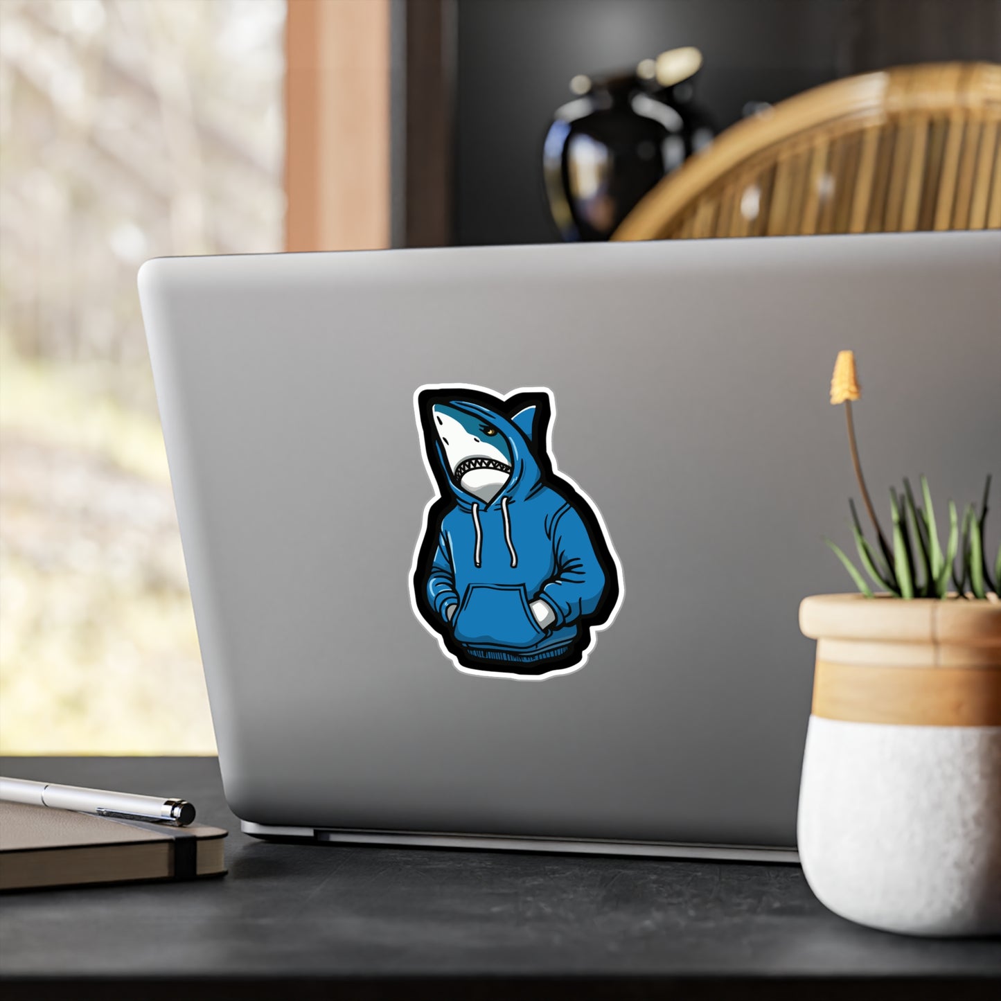 Cool Shark - Cool Sticker for Car Window Laptop Sticker. Water Bottle Sticker, Vinyl Shark Decal, Hoodie Sticker - Cool Gift