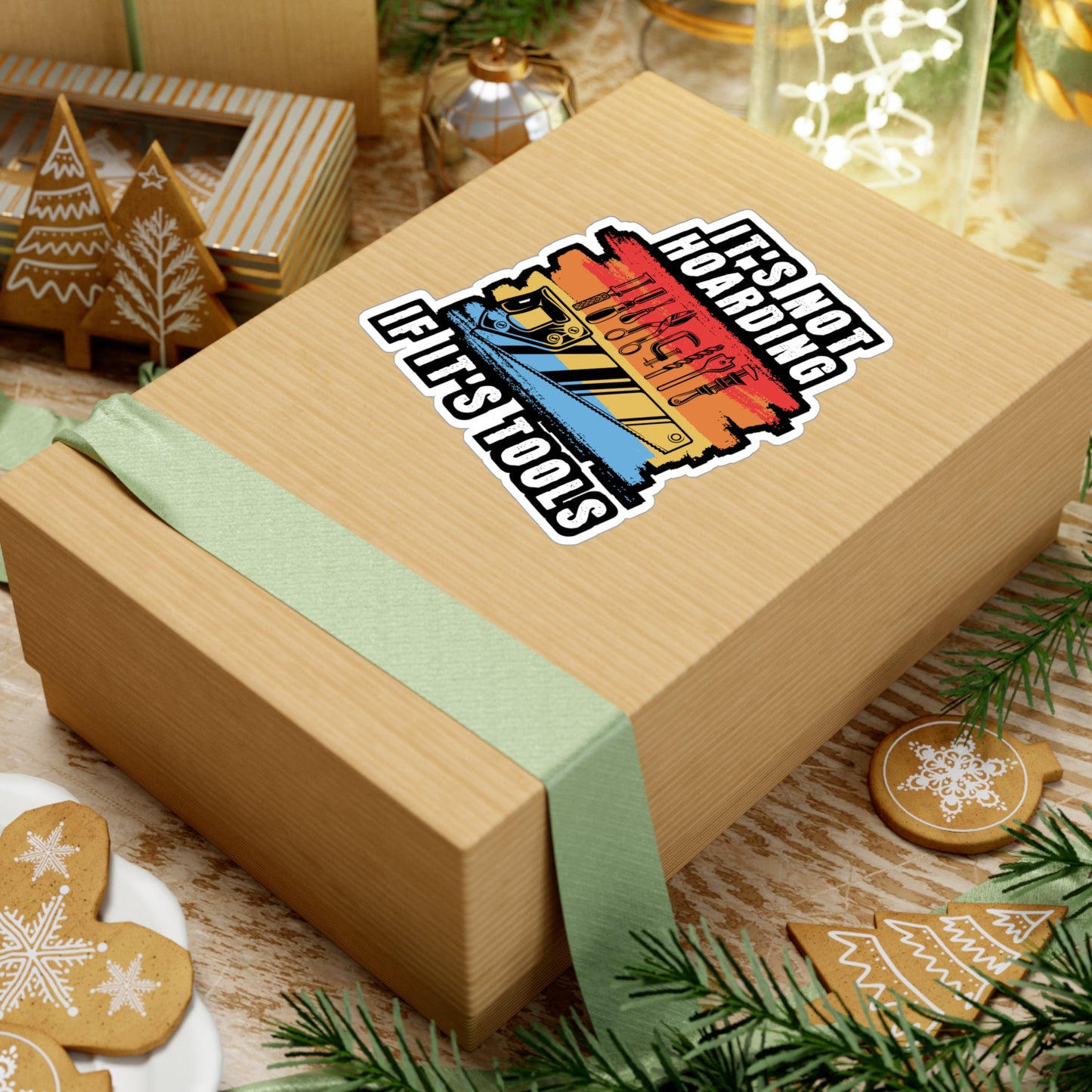 It's Not Hoarding If It's Tools - Carpenter Sticker for Laptop Sticker. Water Bottle Sticker, Vinyl Woodworker Decal - Carpenter Gift