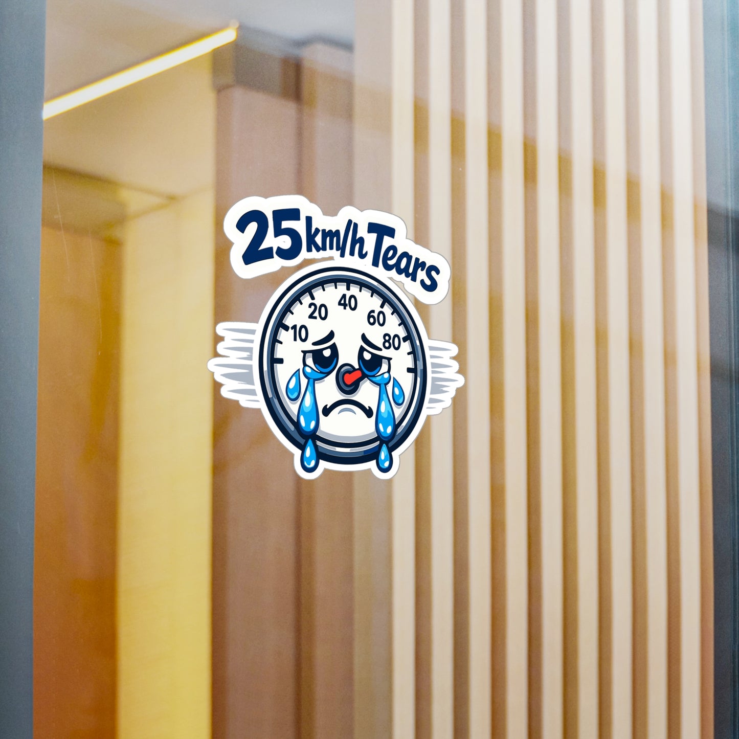 E-Bike Sticker "25 km/h Tears" Waterproof Vinyl Decals for Electric Bike, Laptop or Water Bottle, Funny eCycling Gift