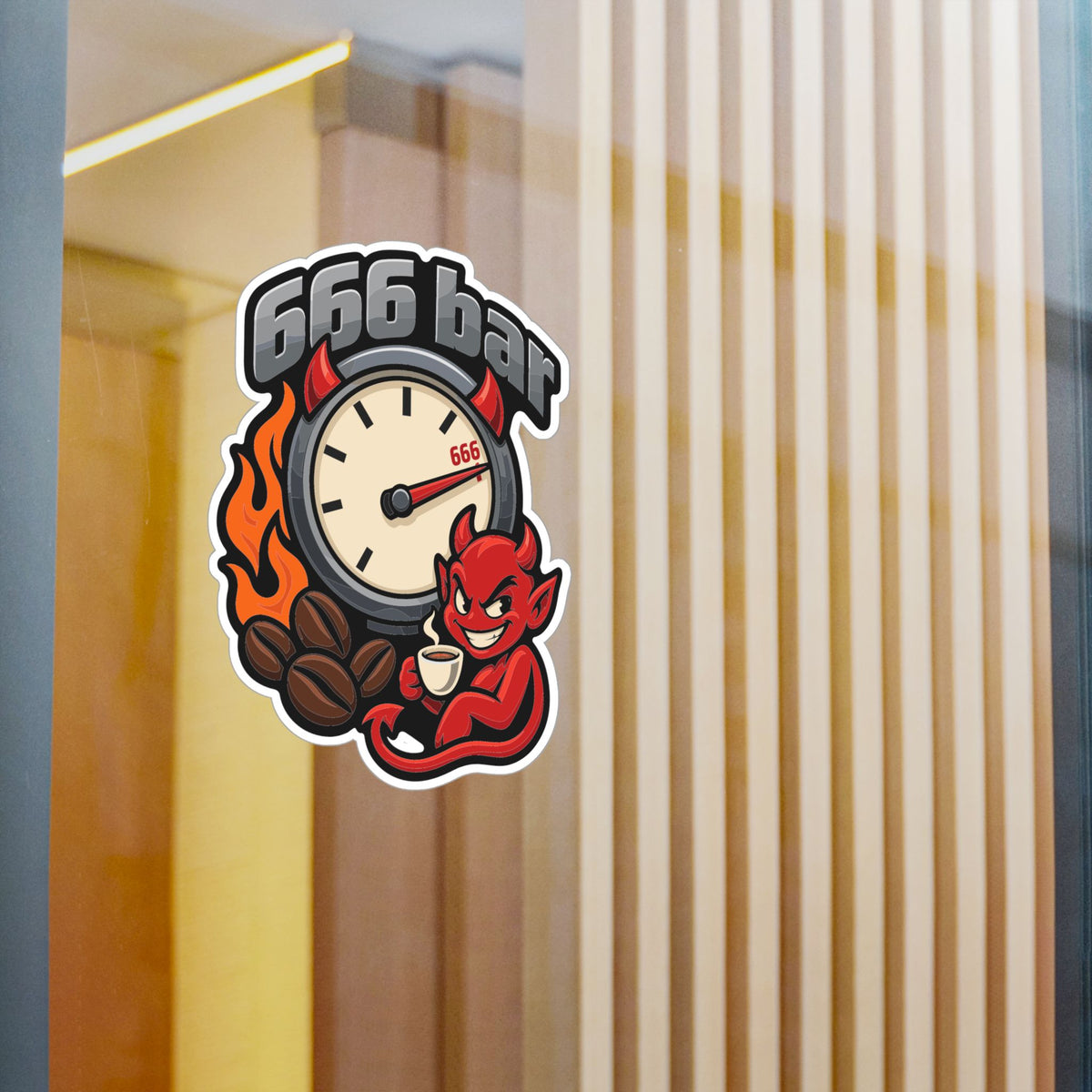 Espresso Sticker 666 bar - Coffee Decals for Grinder and Digital Scale