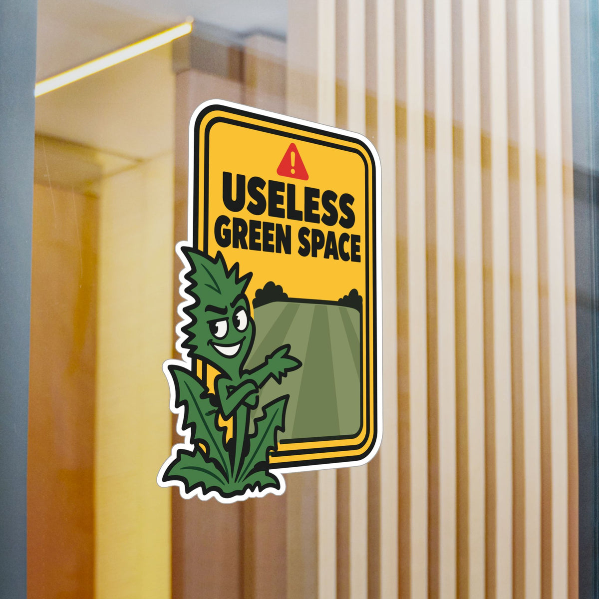 Plants Sticker - Useless Green Space Dandelion Design, Nature-Inspired Decals for Laptop or Water Bottle, Friendship Gift