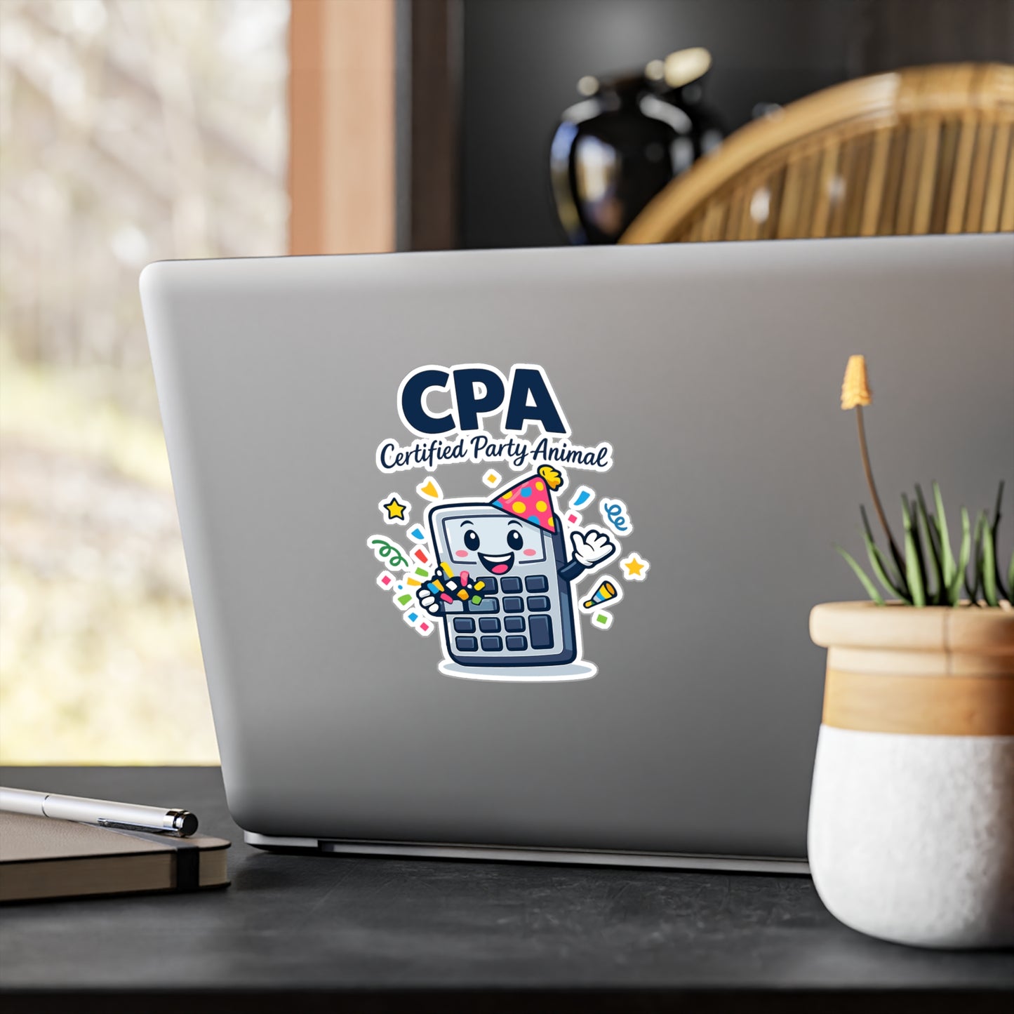 Accountant Sticker Certified Party Animal Funny Accounting Decals Waterproof Vinyl for Laptop Water Bottle Balance Spreadsheet Amortization