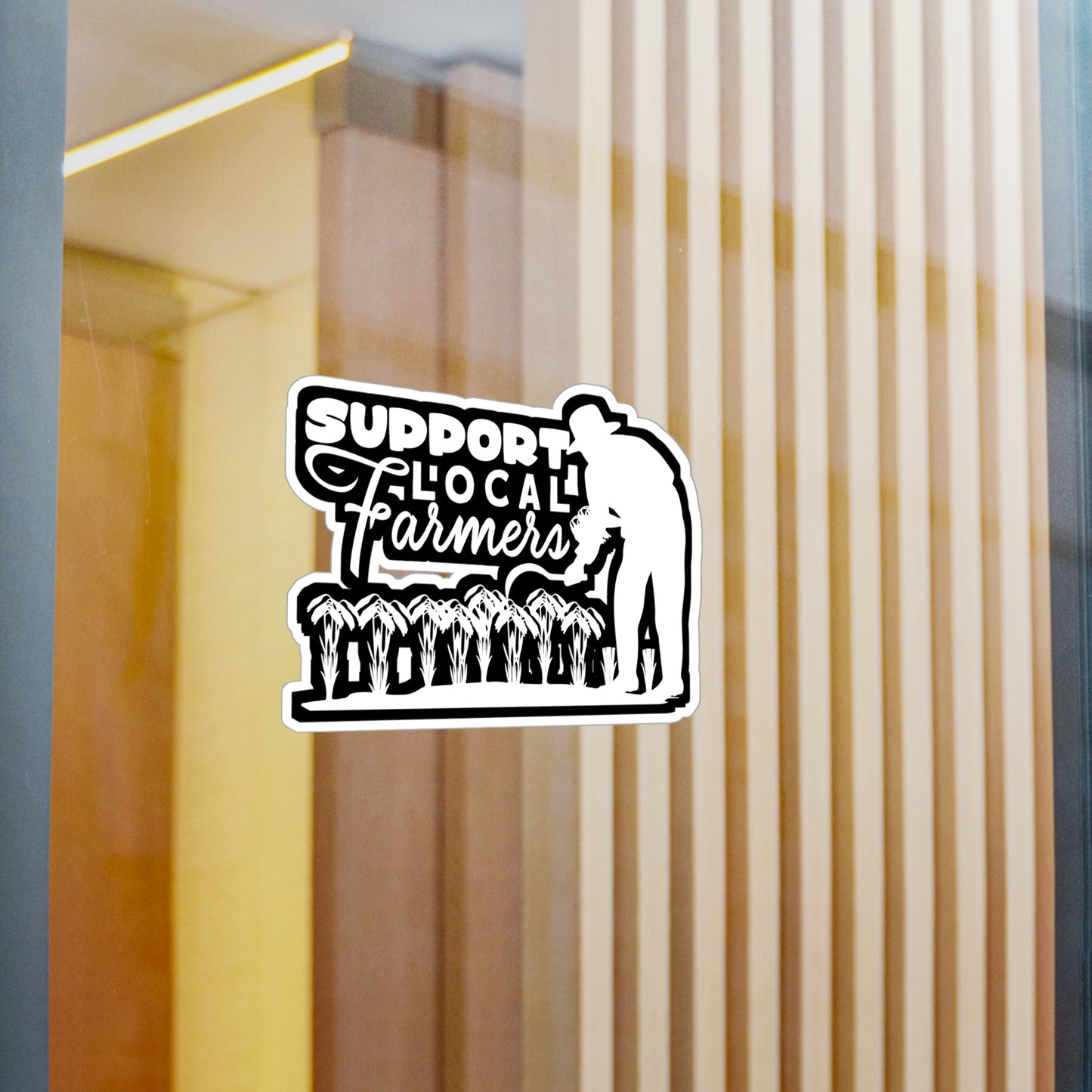 Support Local Farmers - Farmer Sticker for Car Window Laptop Sticker. Water Bottle Sticker, Vinyl Farm Decal, Farming Sticker - Farmer Gift