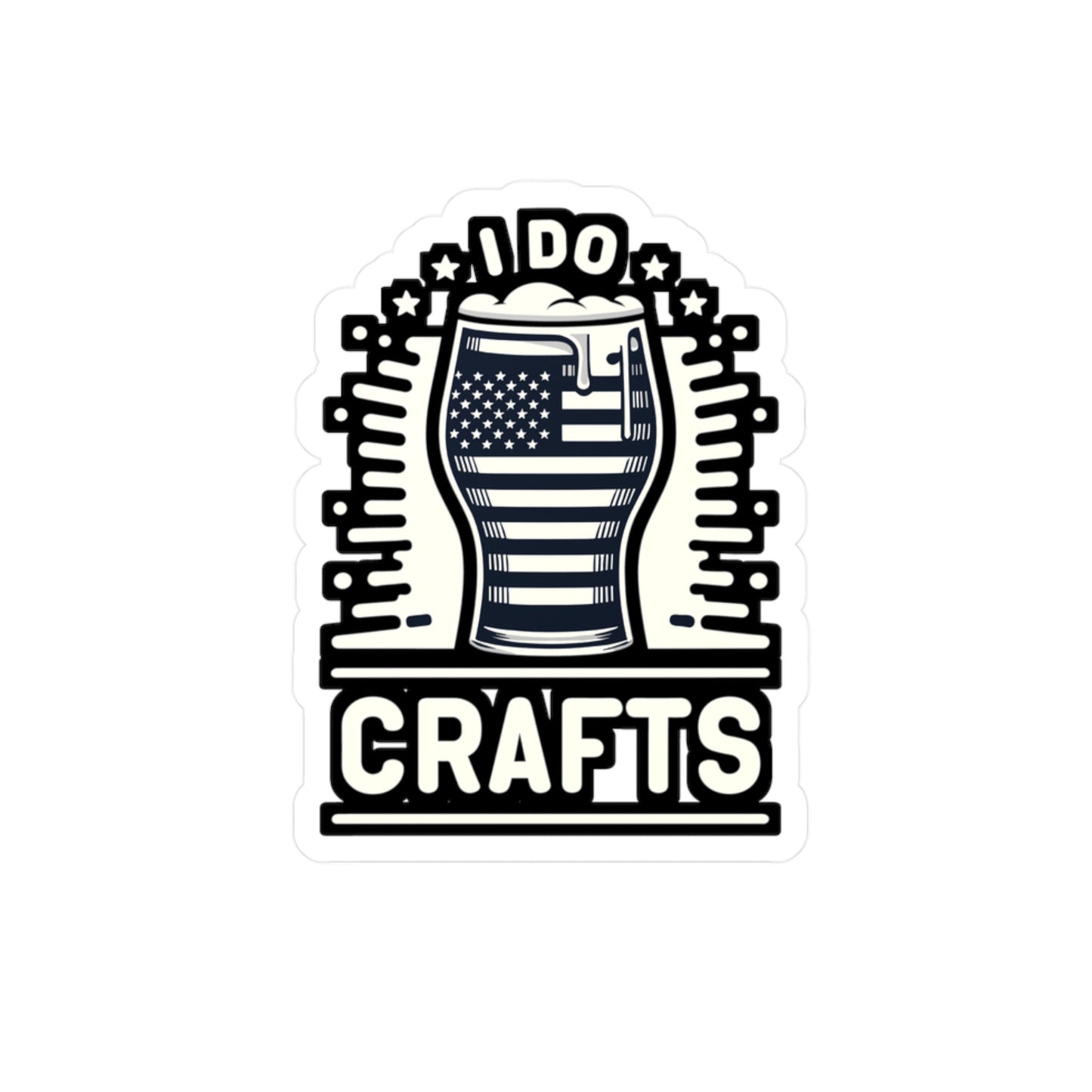 I do crafts - Craft-beer Sticker for Laptop Sticker. Water Bottle Sticker, Vinyl Virginia Decal - Craft-beer Gift