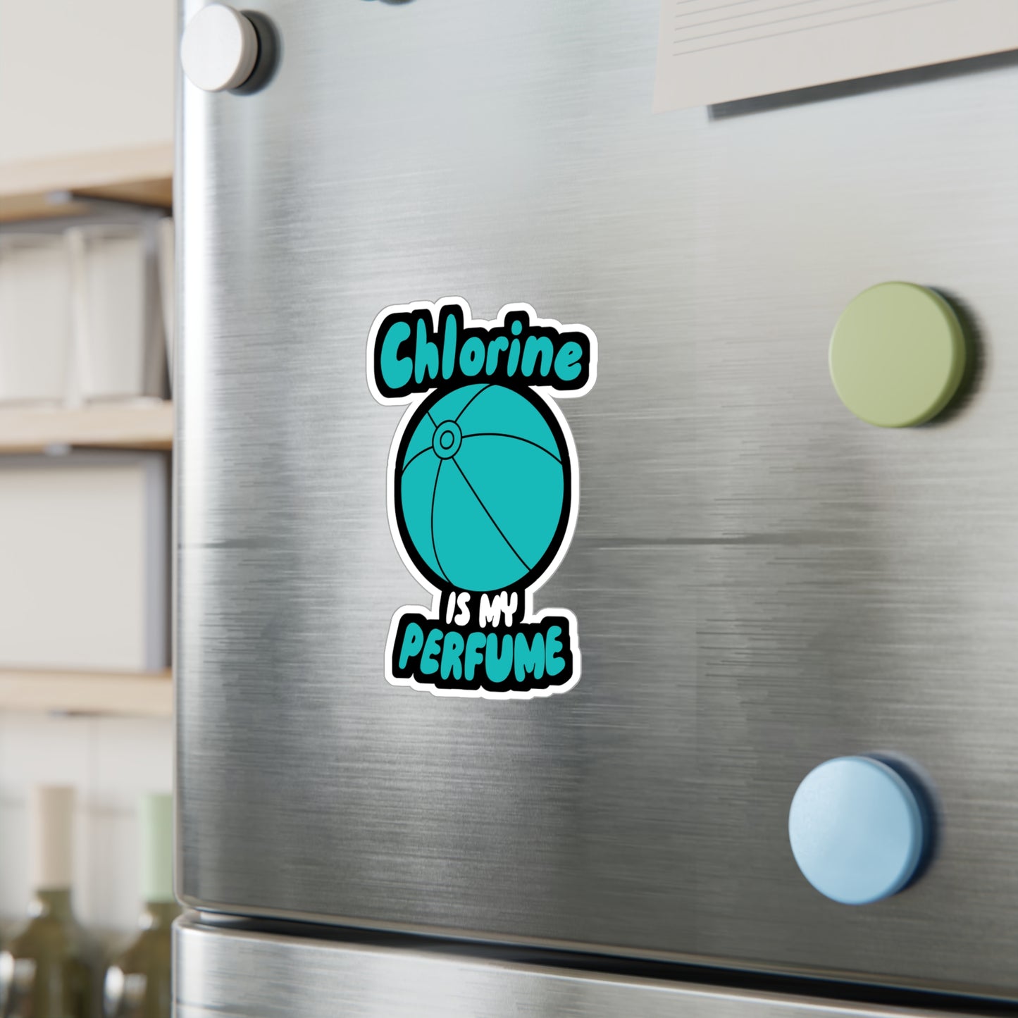 Chlorine Is My Perfume - Watersports Sticker for Wall, Laptop, Window, Truck, Car Watersports Gift Vinyl Water Decal Sticker