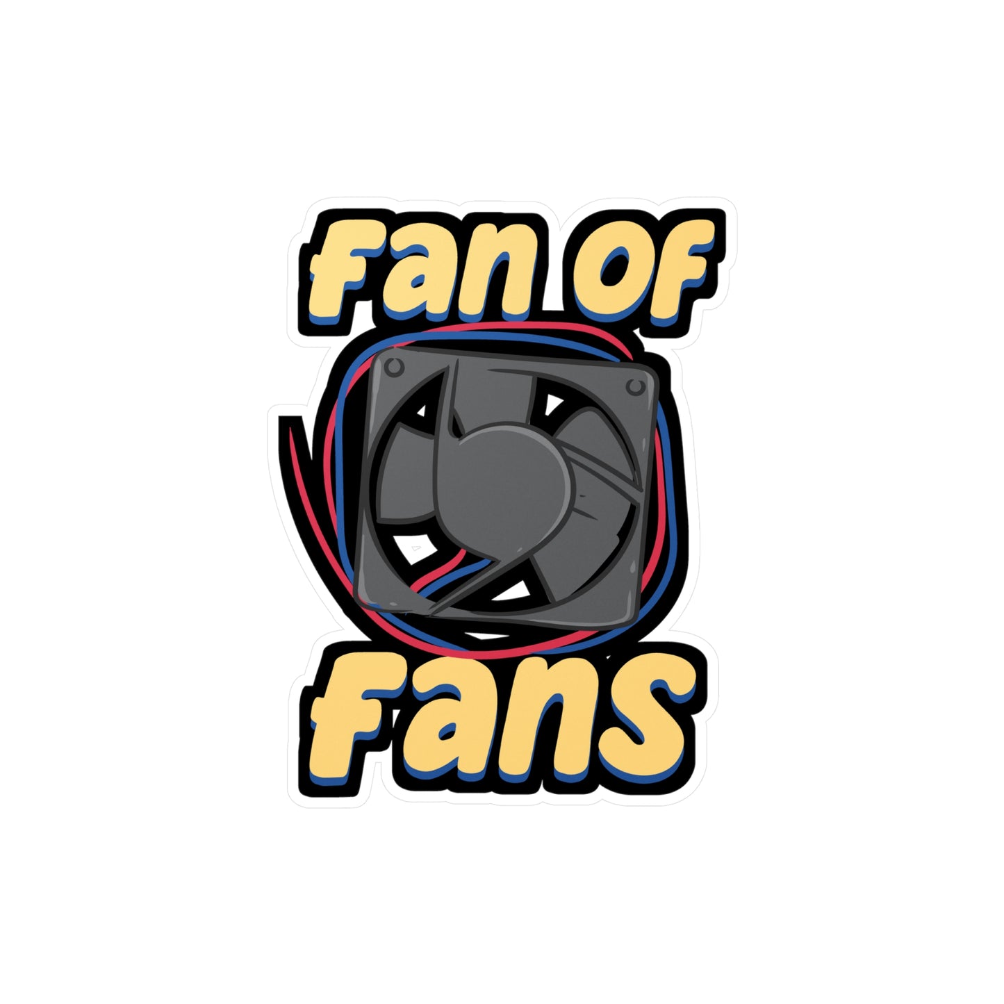 Fan Of Fans HVAC Tech | HVAC Sticker | Air-conditioner Decals | Ducts Laptop Sticker | HVAC Gift | Air-conditioner Gift