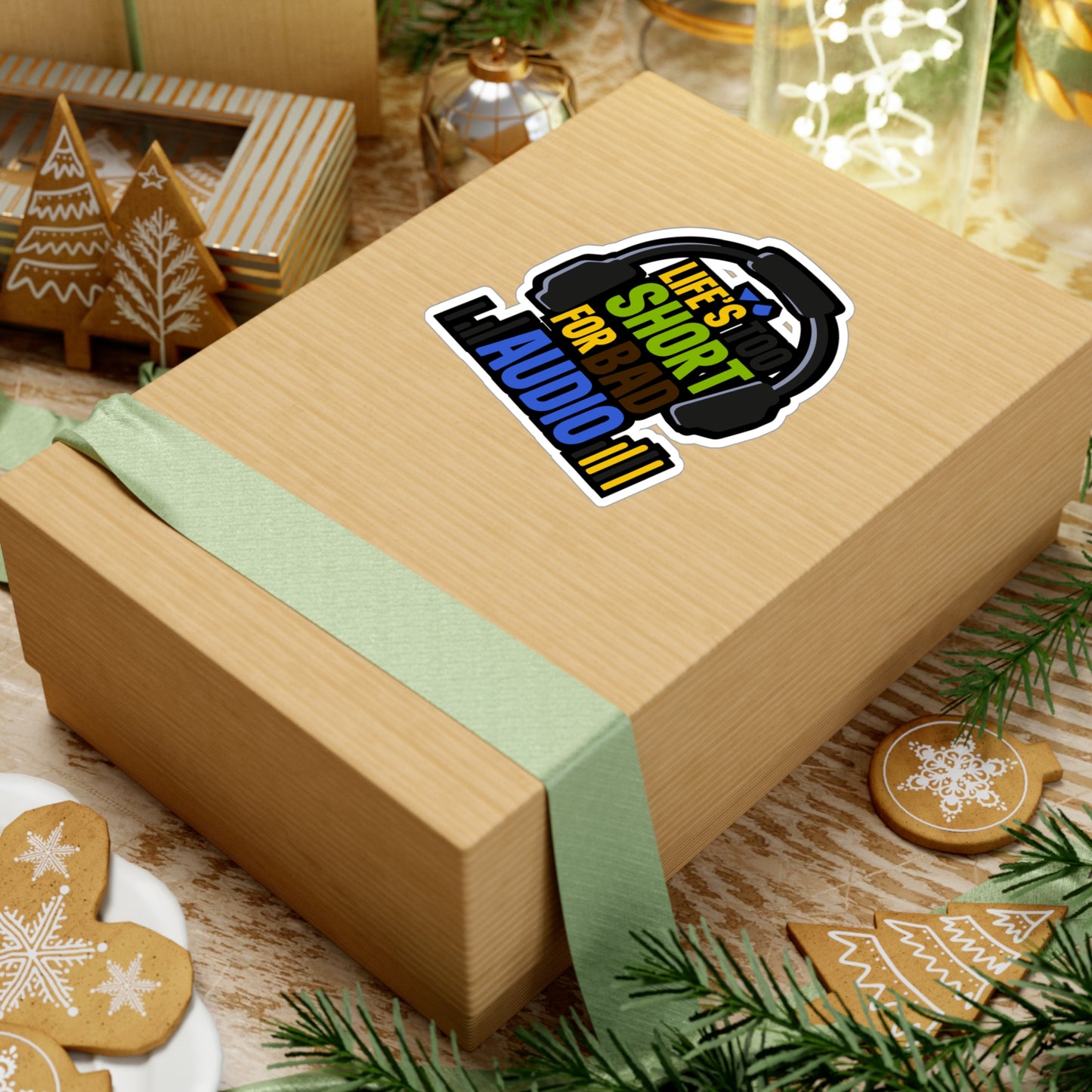 Life's too short for bad audio  - Audio-engineer Sticker for Laptop Sticker. Water Bottle Sticker, Vinyl Monitor Decal - Audio-engineer Gift