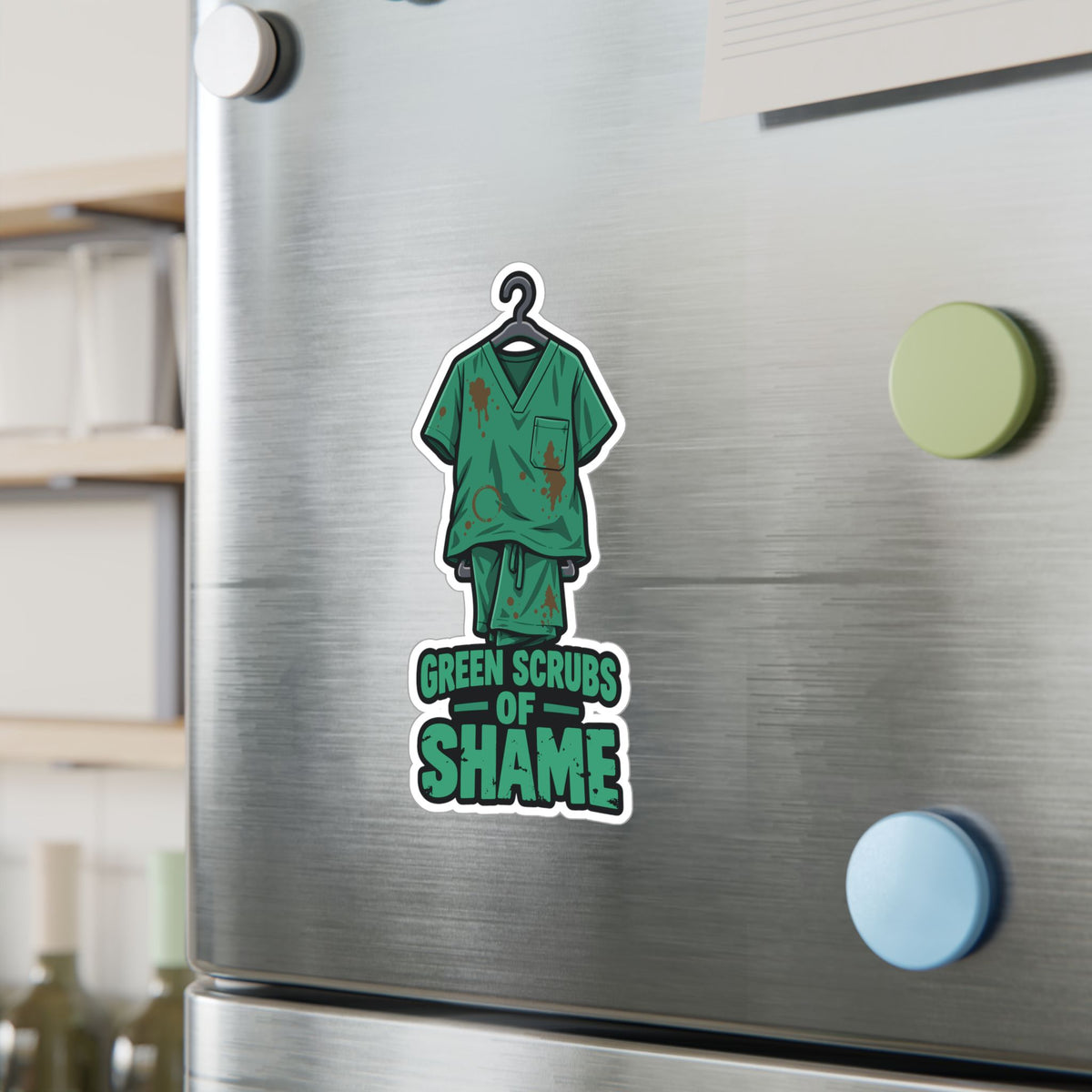 Nurse Sticker – Green Scrubs of Shame Decals for Nursing Students, Nursing School Degree Gifts, Waterproof Vinyl for Laptop