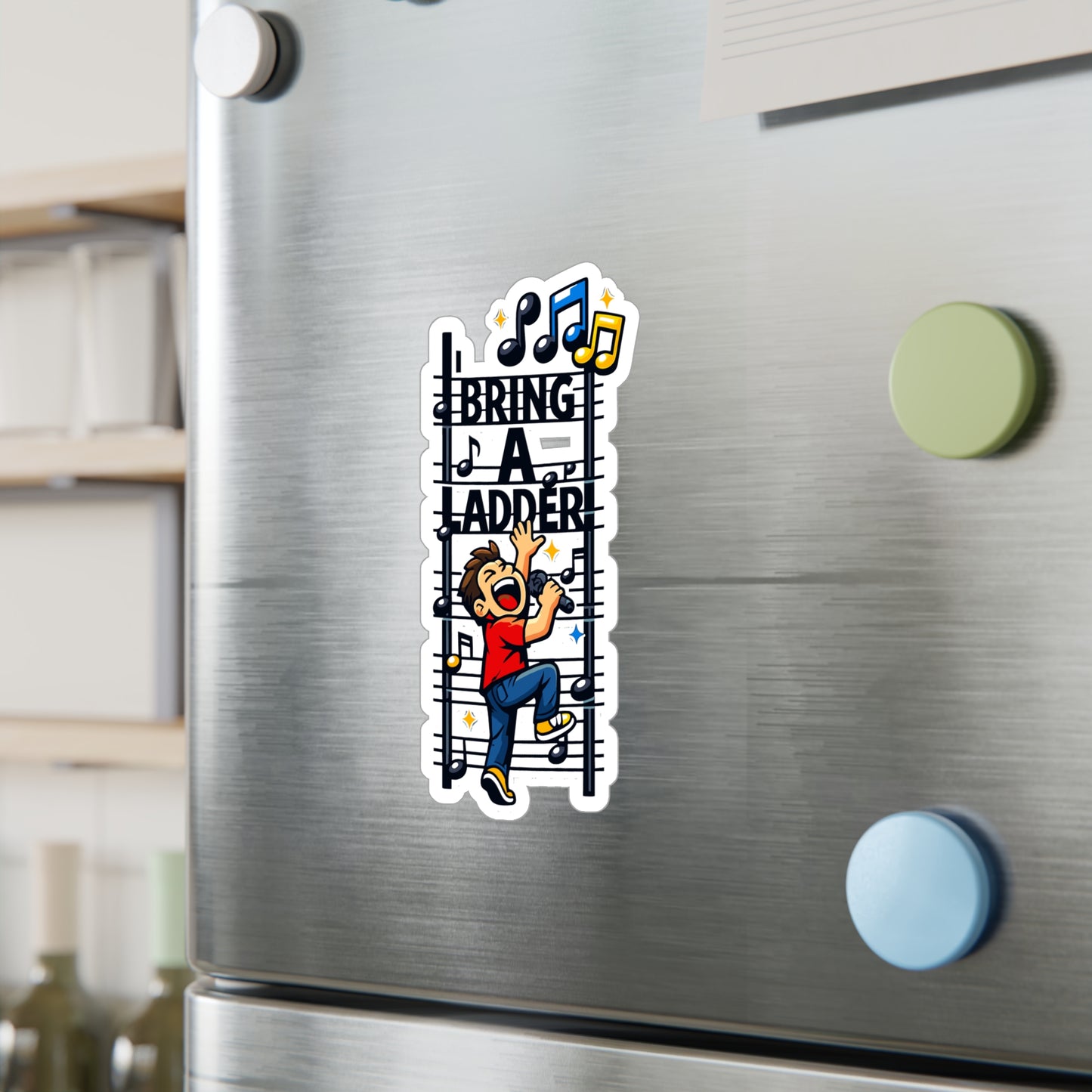 Karaoke Sticker Bring a ladder Funny Music Beer Booze Vinyl Waterproof Decals for Laptop Water Bottle