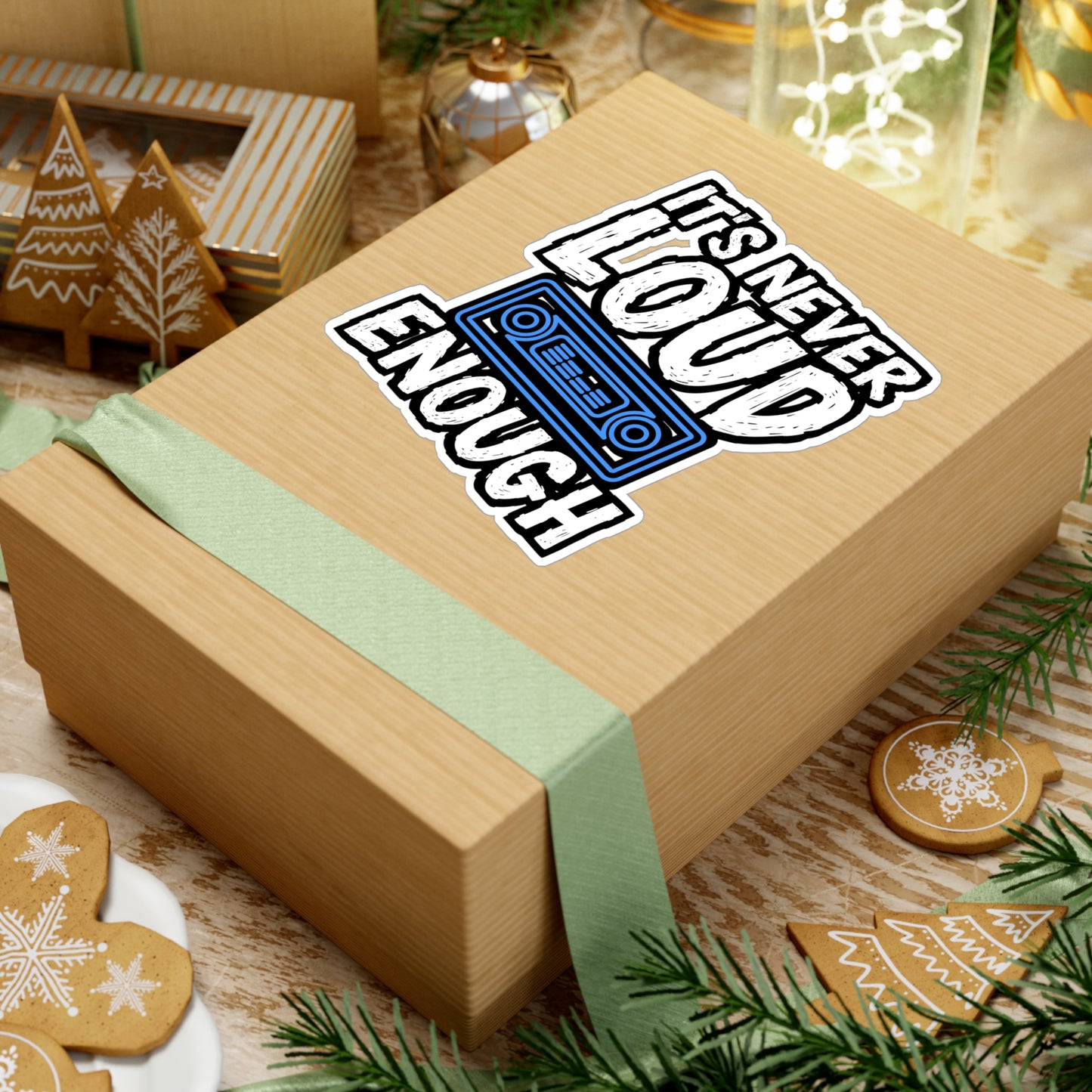 It's Never Loud Enough | Car-stereo Sticker | Car-audio Decals | Bass Laptop Sticker | Car-stereo Gift | Car-audio Gift