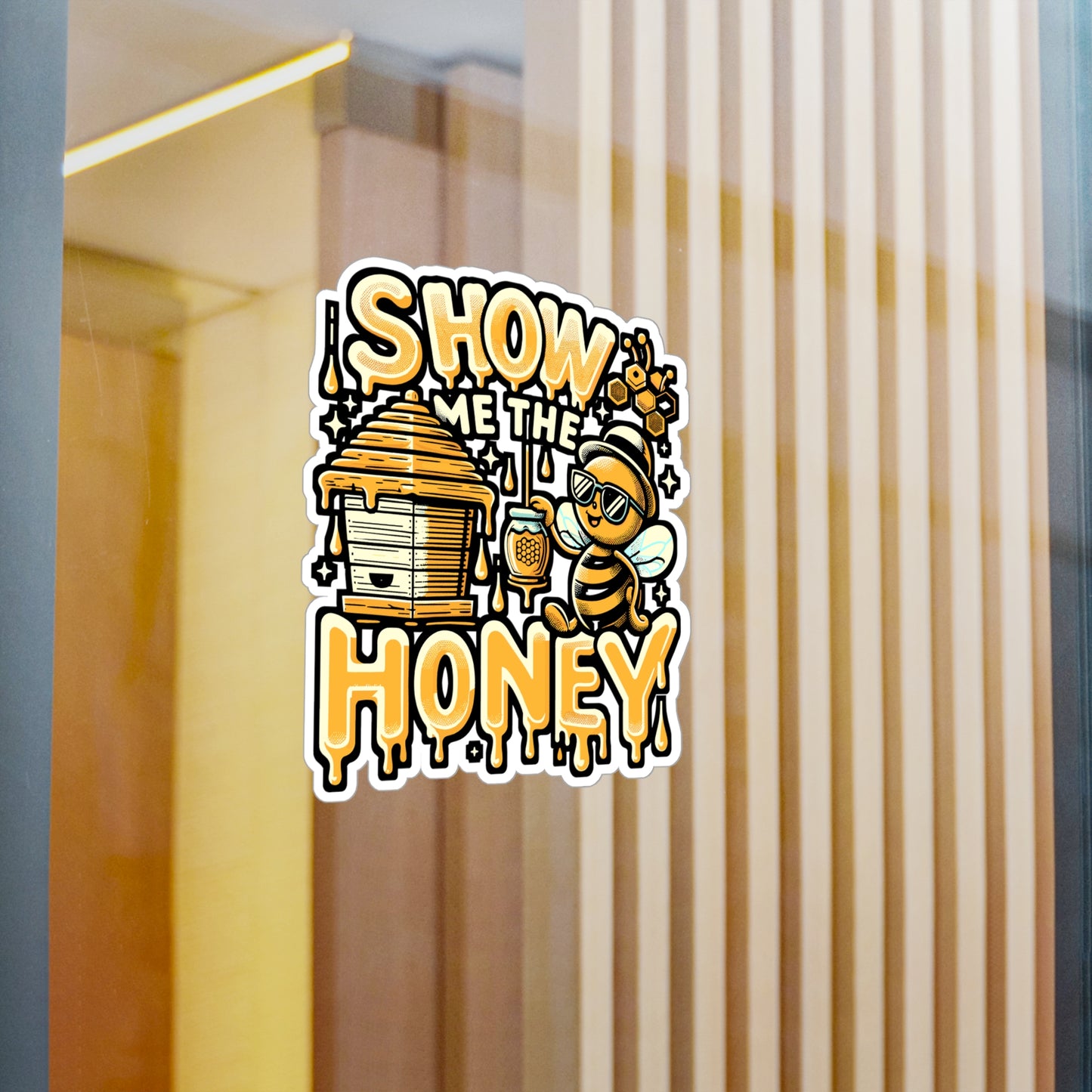 Show Me The Honey – Beekeeping Vinyl Sticker for Laptop or Water Bottle | Funny Farmer Decal, Beekeeping Gift