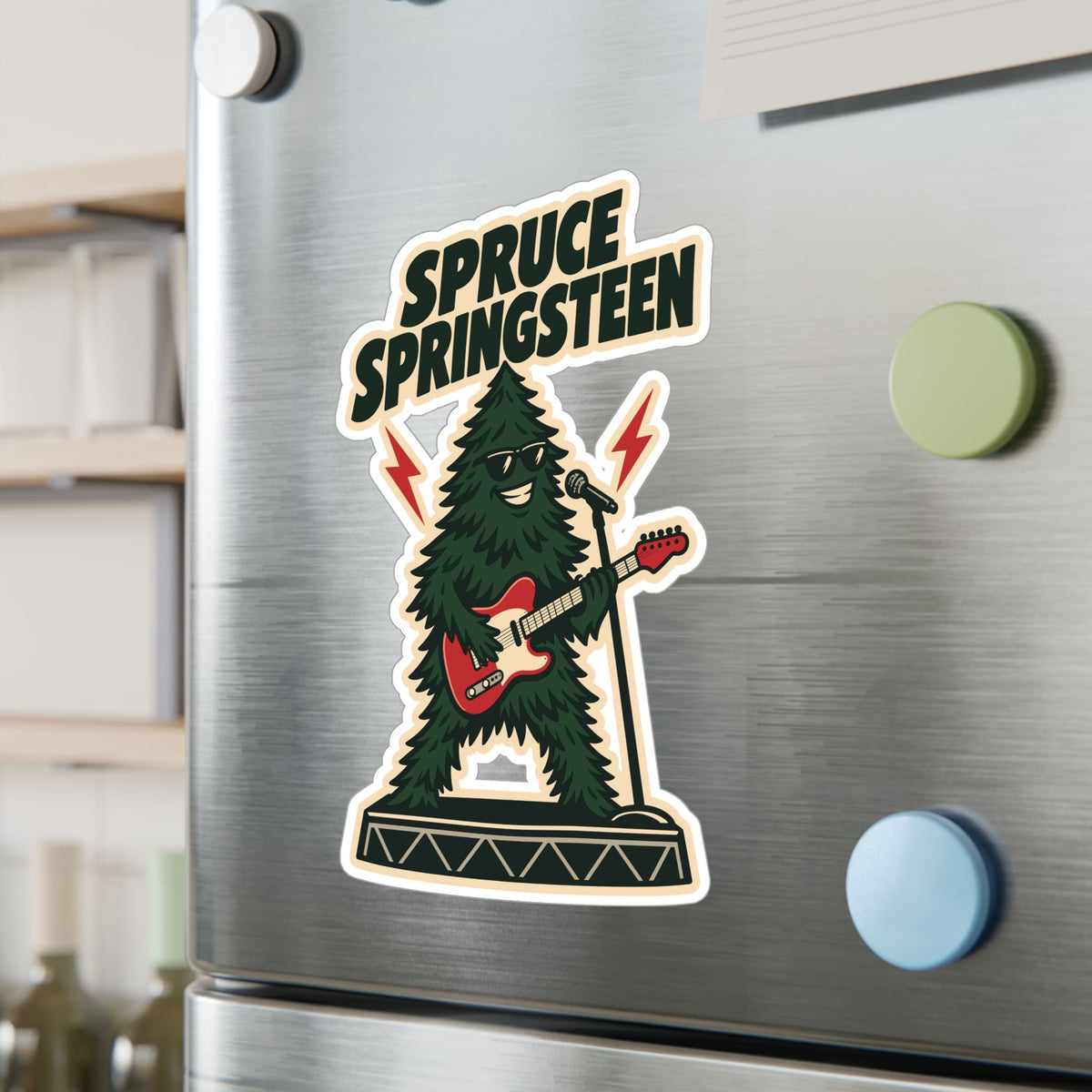 Tree Sticker Spruce Springsteen - Funny Tree Worker and Branch Manager Decals for Laptop and Water Bottle