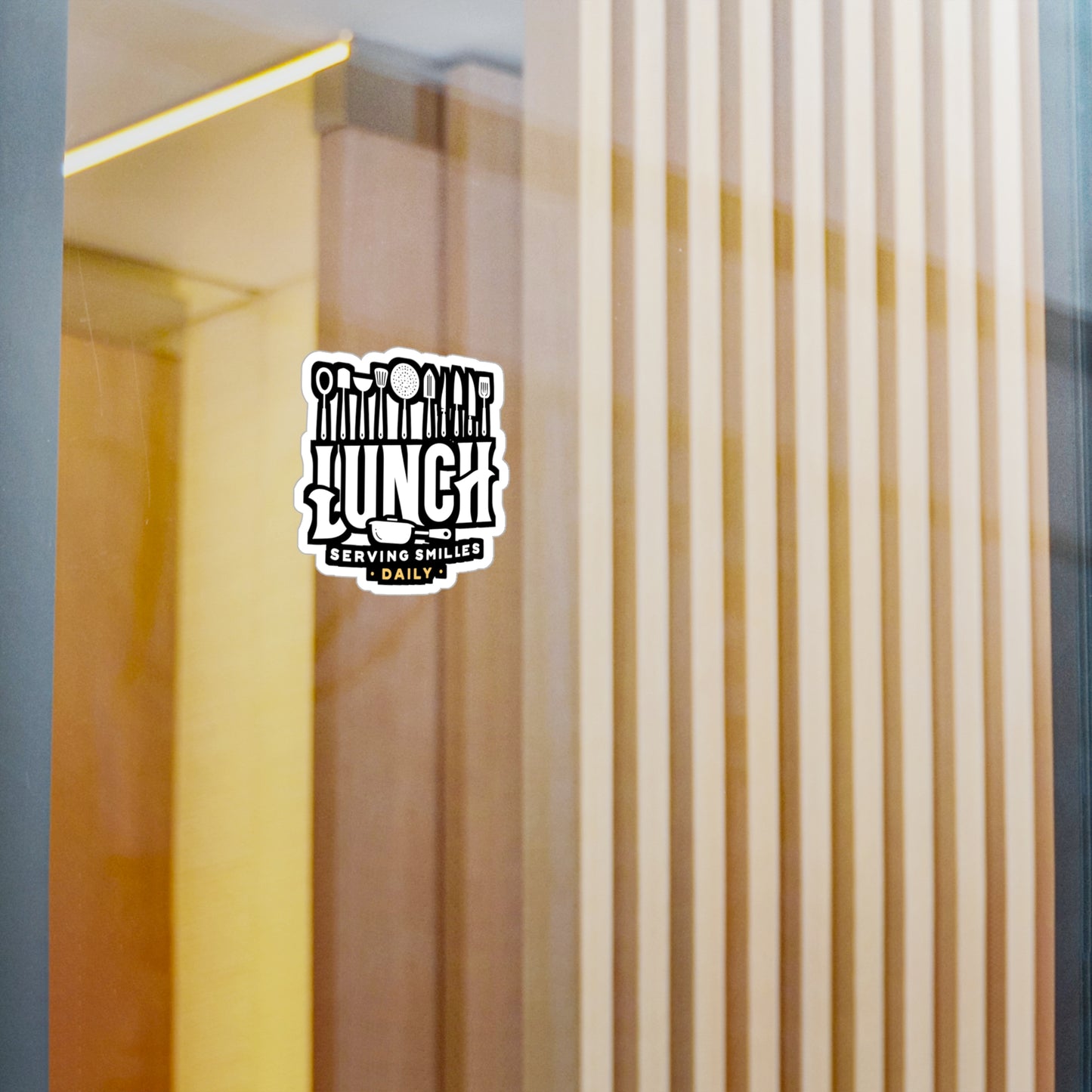 Lunch Serving smiles daily - Lunch lady Sticker for Laptop Sticker. Water Bottle Sticker, Vinyl Lunch Decal - Lunch lady Gift