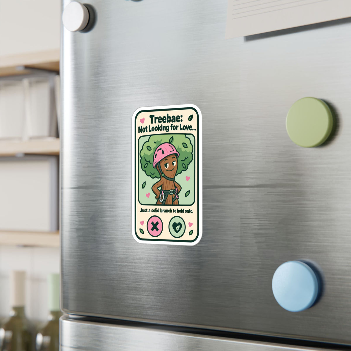 Tree Sticker - Treebae: Not Looking for Love, Funny Tree Worker and Branch Manager Decals for Laptop or Water Bottle
