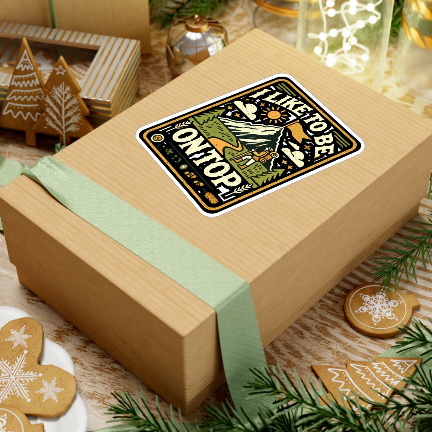 I Like To Be On Top - Hiking Sticker for Laptop Sticker. Water Bottle Sticker, Vinyl Adventure Decal - Hiking Gift